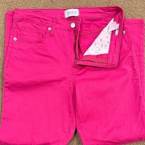 EUC Crown & Ivy High Rise Pink Jeans